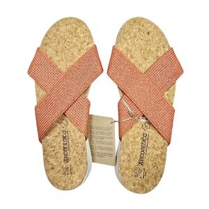 Arcopedico Pantanal Brick Coral Cork Latex Orthopedic Sandals Knit EU 41 / US 10